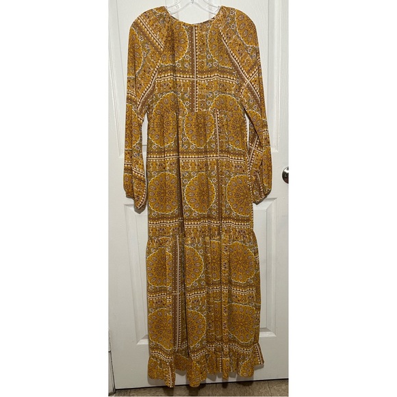 NWOT HAYDEN LA Mustard Quilted Mandala Print Woven Maxi Dress | size Small - Picture 15 of 15